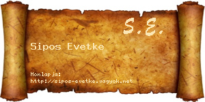 Sipos Evetke névjegykártya